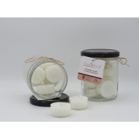 Theelichtjes van raapzaad en kokosolie 