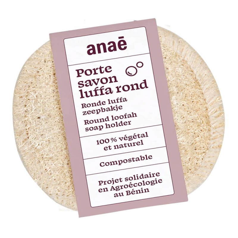 Anaé Natuurlijk Rond Luffa Zeepbakje - Duurzaam & Eco-Vriendelijk