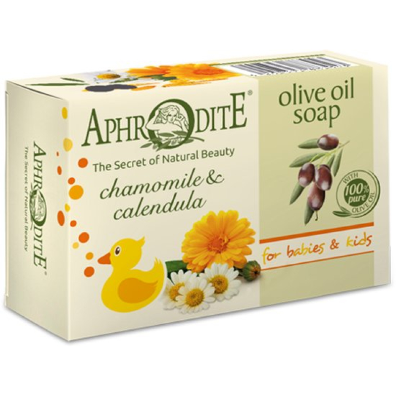 Aphrodite - Olijfoliezeep met Kamille & Calendula (ook voor baby's en kinderen)