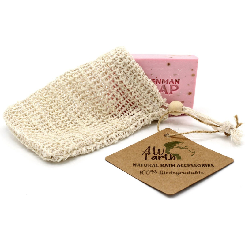 Aw Earth - Zeepzakje / scrubwashandje - Gewassen Jute