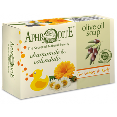 Aphrodite - Olijfoliezeep met Kamille & Calendula (ook voor baby's en kinderen) Aphrodite - Olijfoliezeep met Kamille & Calendula (ook voor baby's en kinderen)