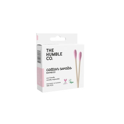The humble Co. - Bamboe wattenstaafjes roze The humble Co. - Bamboe wattenstaafjes roze