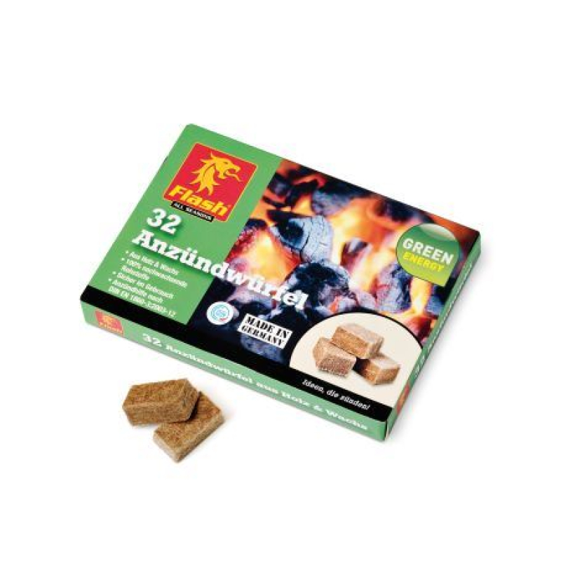 Aanmaakblokjes hout en was - 32 st.