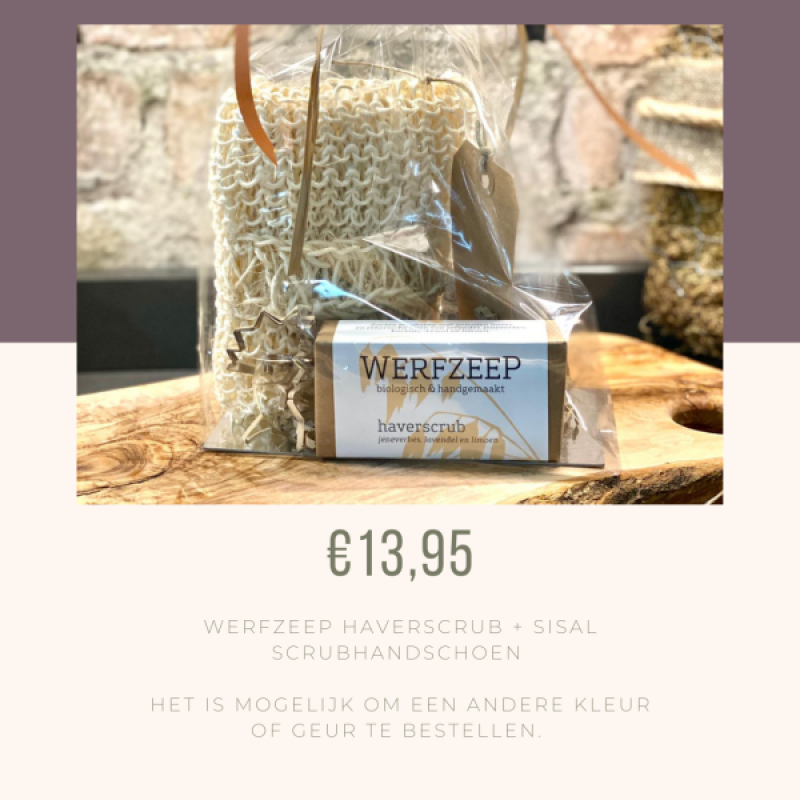 Scrubhandschoen met scrubzeep