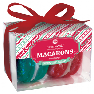 Aromaesti - Glinsterende Kerst Macaronzeepjes Aromaesti - Glinsterende Kerst Macaronzeepjes