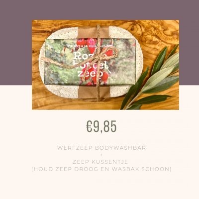 Werfzeep op zeepkussentje