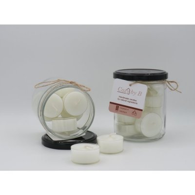 Natuurlijke theelichtjes van koolzaad en kokosolie Natuurlijke theelichtjes van koolzaad en kokosolie