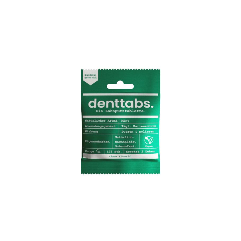 DentTabs - Tandpasta tabletten zonder fluoride mint - Denttabs