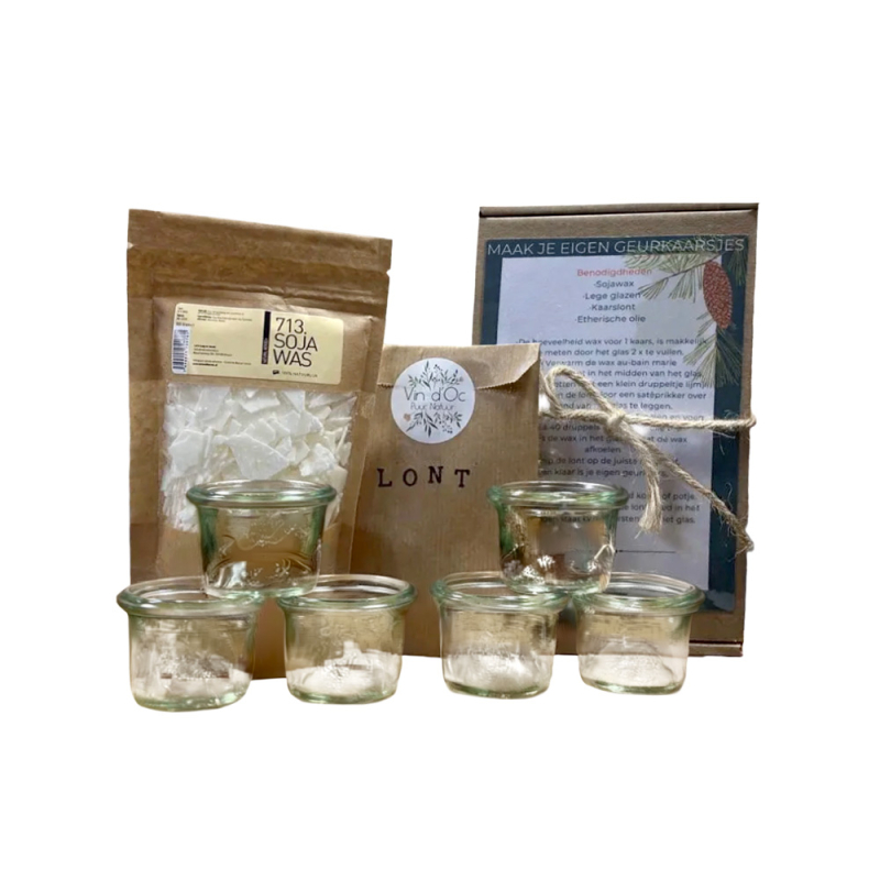DIY waxinelichtjes maken met 6 mini-weckpotjes
