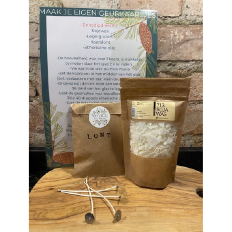 DIY mini-set natuurlijke kaarsen maken.