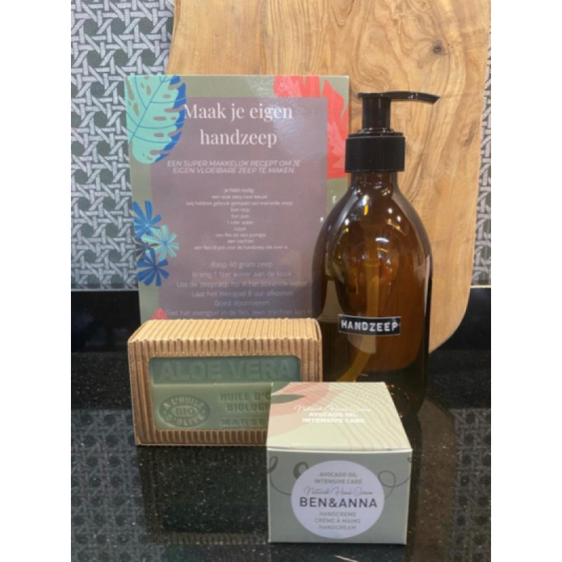 DIY handzeep pakket Aloë Vera met hand crème 