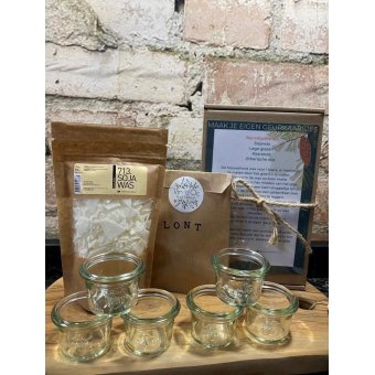 DIY waxinelichtjes maken met 6 mini-weckpotjes