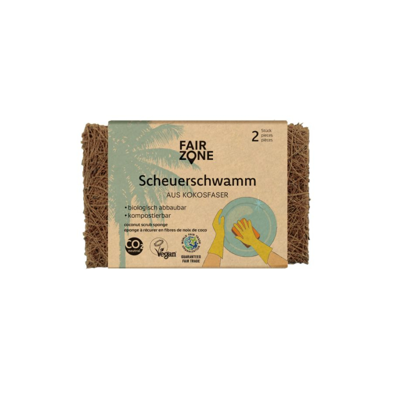 Schuurspons - Kokos - 2 stuks - FairZone