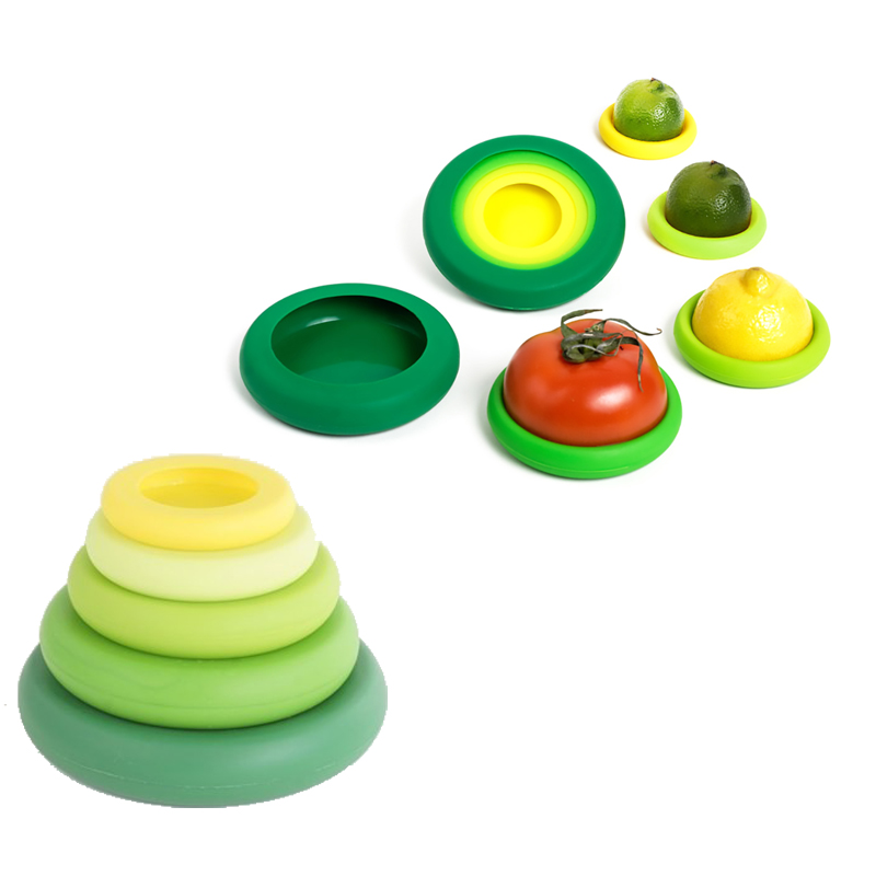 Foodhuggers Fresh Greens  set van 5 voedsel afdekkers