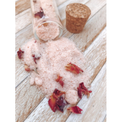 Himalaya fijn badzout met rozenblaadjes