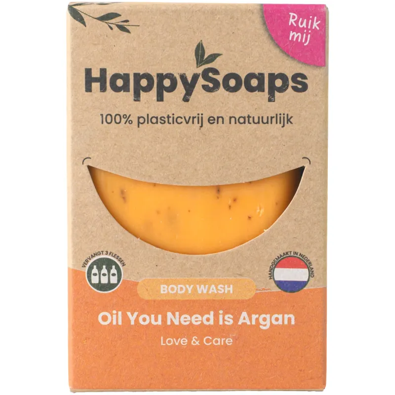HappySoaps - Arganolie en Rozemarijn body wash bar