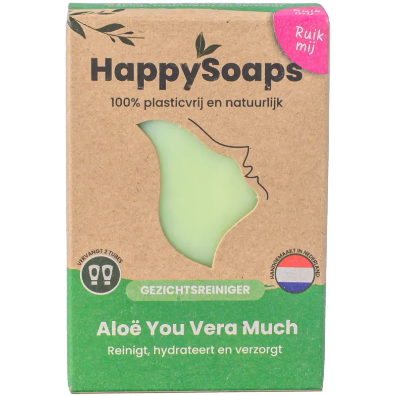 HappySoaps - Gezichtsreiniger Bar Aloë Vera