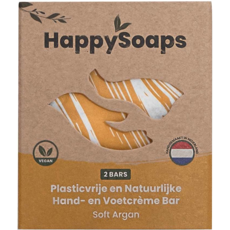 HappySoaps - Hand en Voetcrème Bar Soft Argan