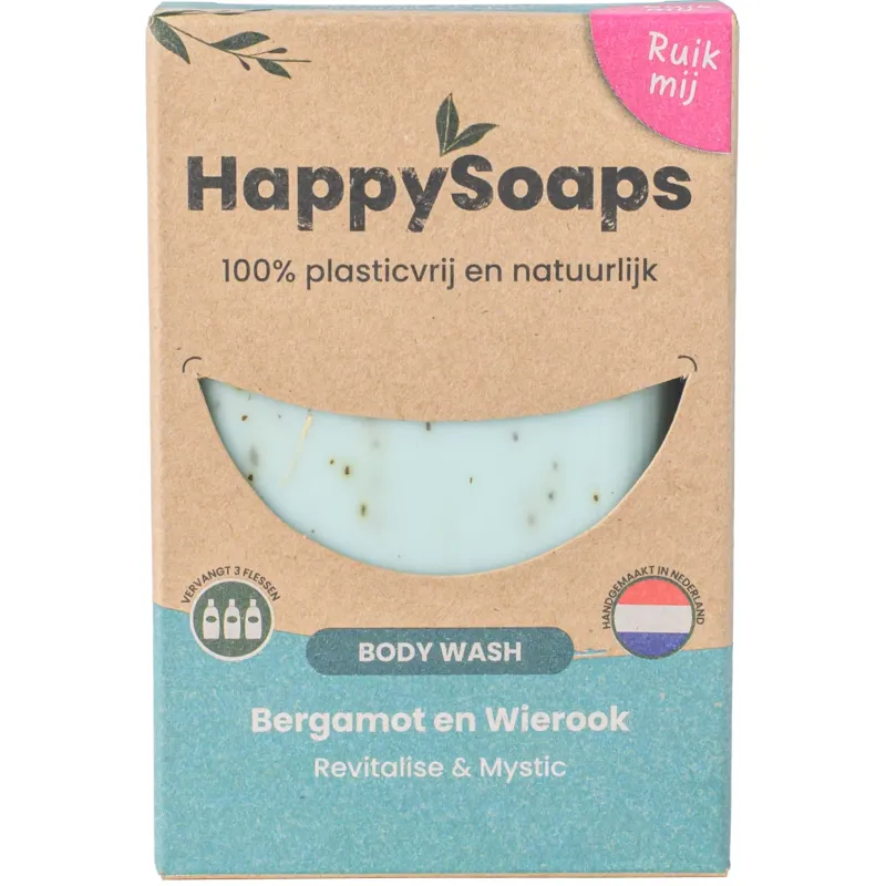 HappySoaps Wierook en Bergamot body bar