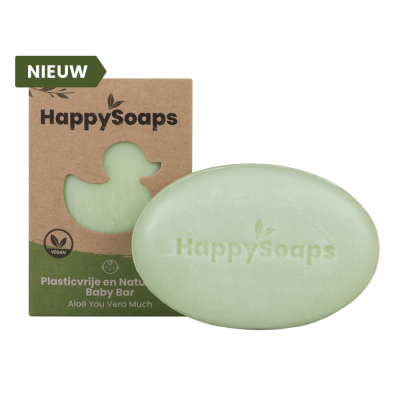 HappySoaps - Baby Shampoo en Body Wash Bar (Aloë Vera) HappySoaps - Baby Shampoo en Body Wash Bar (Aloë Vera)