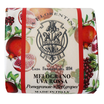 La Florentina granaatappel-rode druif olijfzeep La Florentina granaatappel-rode druif olijfzeep