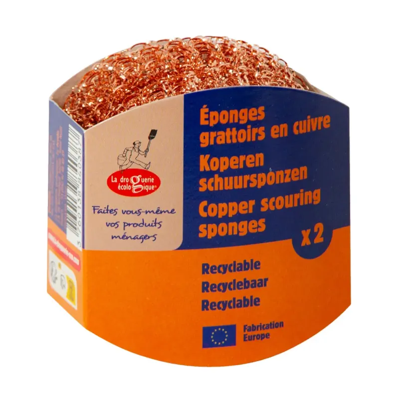 Koperen Schuurspons Set (2 Stuks) - Krasvrije Reiniging