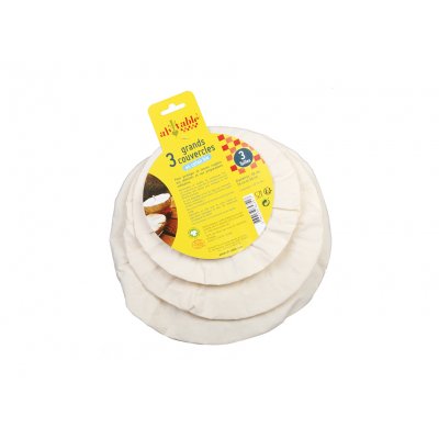 Herbruikbare katoenen hoezen voor kommen - 3 stuks