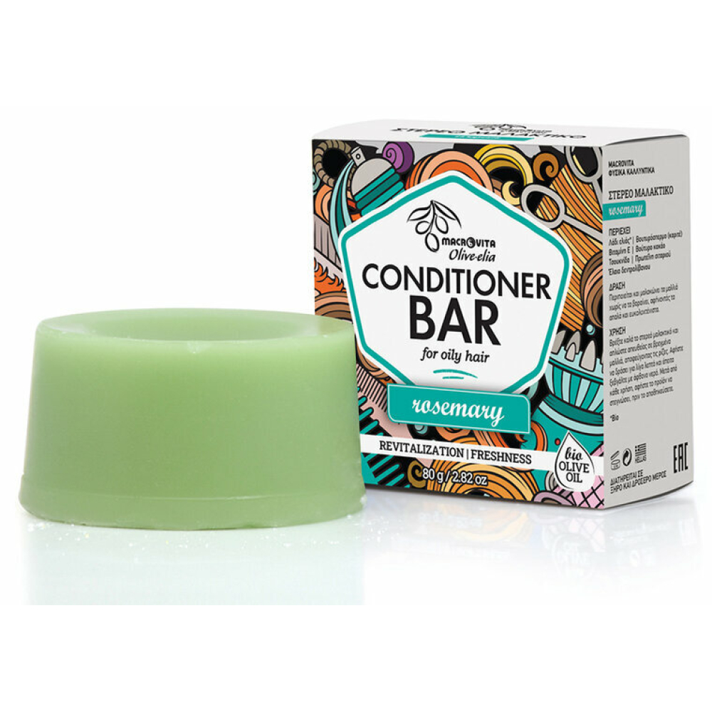 Olive elia Conditioner Bar Rozemarijn voor Vet Haar - 80 gram