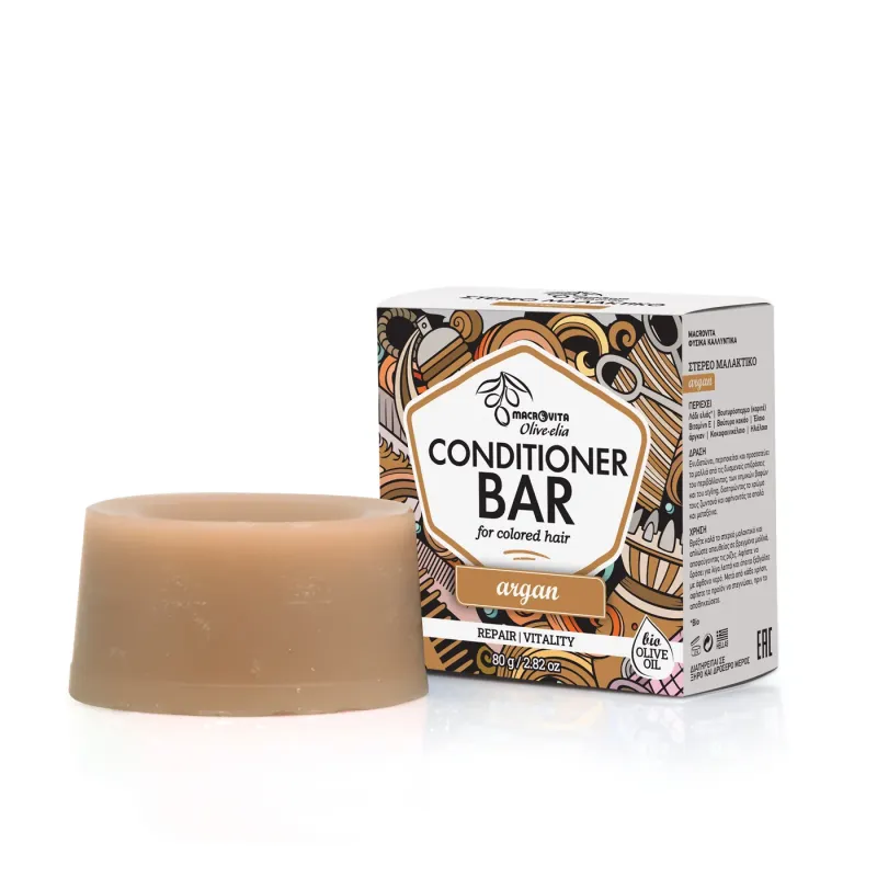 Macrovita Olive-Elia - Argan Conditioner Bar (voor Gekleurd Haar)