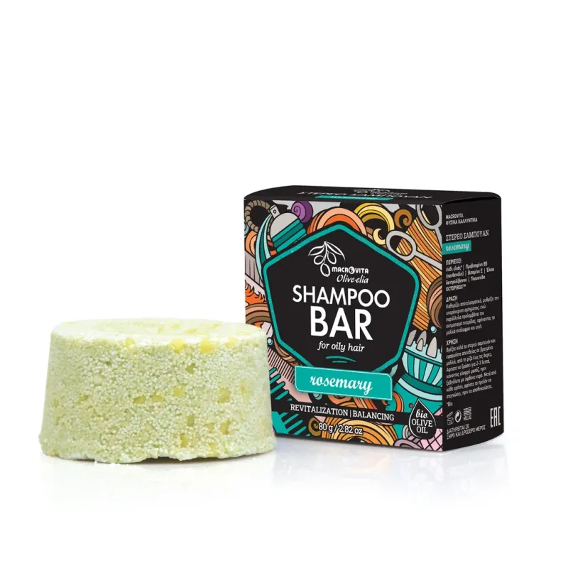 Macrovita Olive-Elia - shampoobar Rosemary voor vet haar
