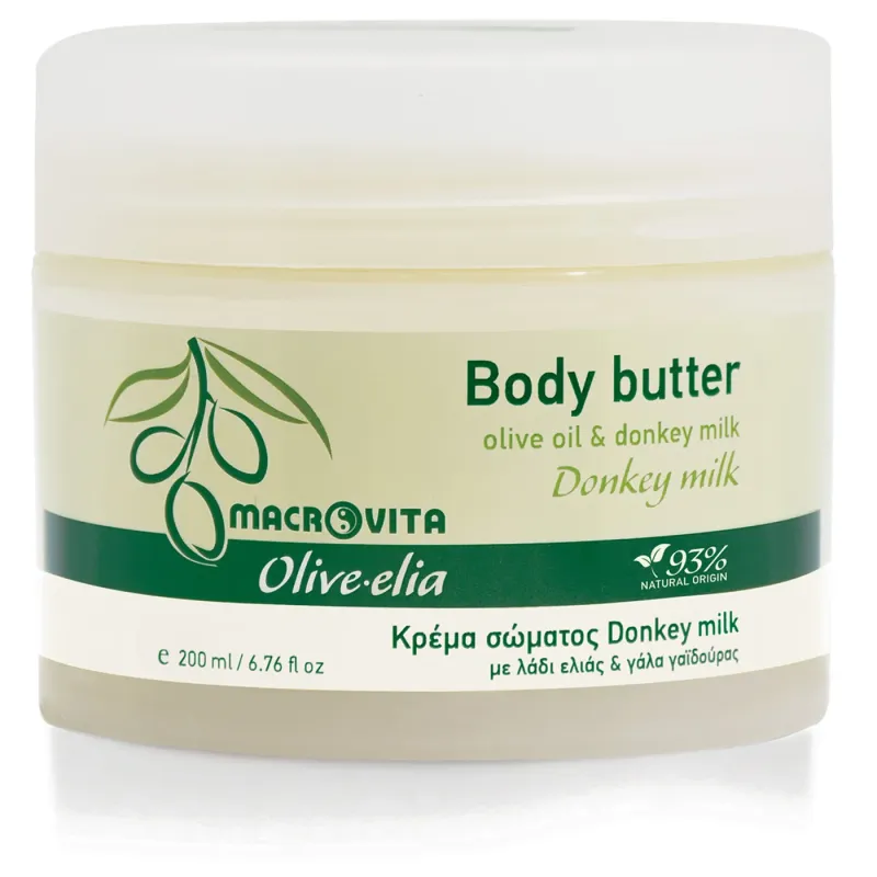 Olive Elia Body Butter met Ezelinnenmelk – Intense Hydratatie voor Gevoelige Huid