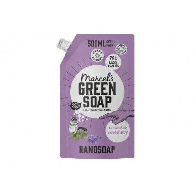 Marcels greensoap - Handzeep Lavendel en Rozemarijn 500 ml navulzak