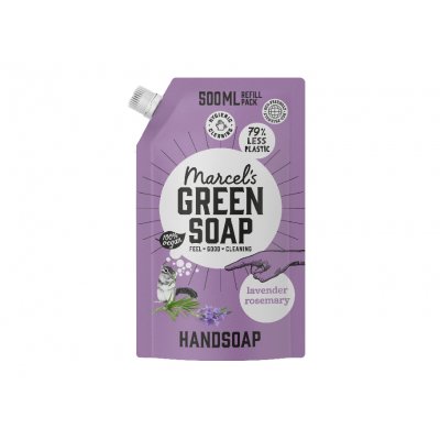 Marcels greensoap - Handzeep Lavendel en Rozemarijn 500 ml navulzak Marcels greensoap - Handzeep Lavendel en Rozemarijn 500 ml navulzak