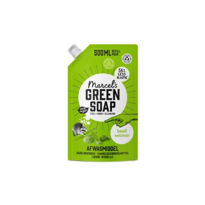 Marcels Greensoap - Afwasmiddel Basilicum en Vertiver - navulling Marcels Greensoap - Afwasmiddel Basilicum en Vertiver - navulling