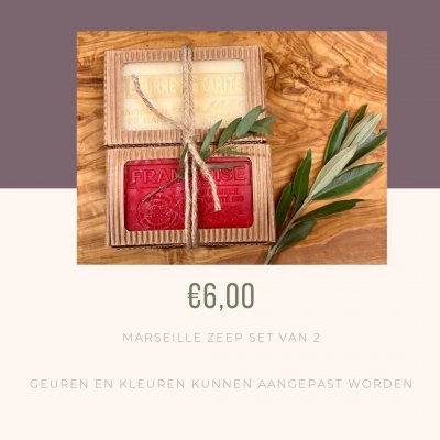 Twee Savon de Marseille mooi verpakt