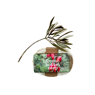 Werfzeep Rozenbottelzeep op gratis zeepkussentje (geldig tot 31-12-2025)