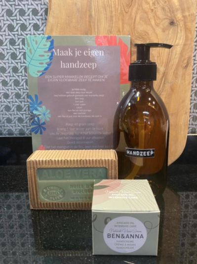 DIY handzeep pakket Aloë Vera met hand crème 