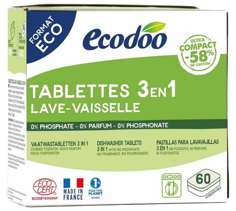 Ecodoo 3-in-1 Geconcentreerde Vaatwastabletten XL Bio